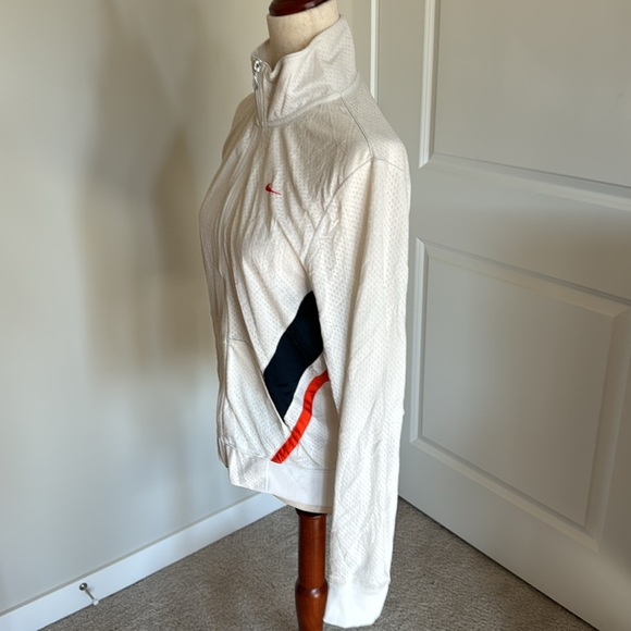 Vintage Nike rare white blue orange nylon polyester athletic jacket size XL - Picture 5 of 10